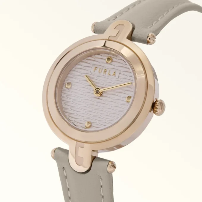 Furla Arch-Bar Uhr mit rundem Gehäuse